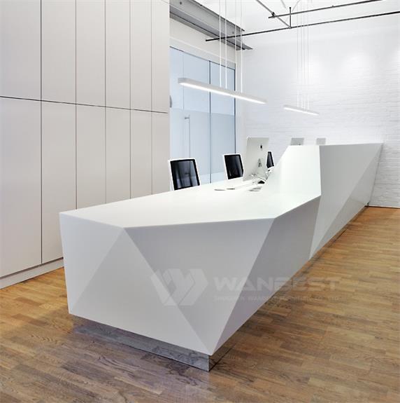 Large Solid Surface  Commercial Company Front Counter Furniture