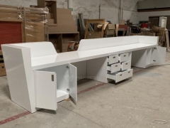 Super Long Straight Commercial Wooden Reception Desk