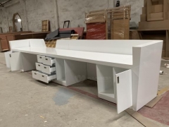 Super Long Straight Commercial Wooden Reception Desk