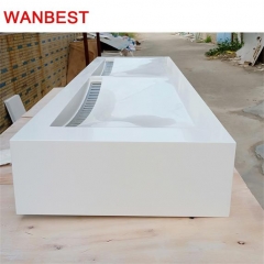 Solid Surface Luxury Bathroom Product Wash Basin With 2 Sinks