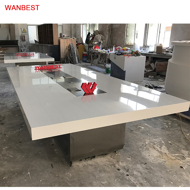Stainless steel leg conference table 