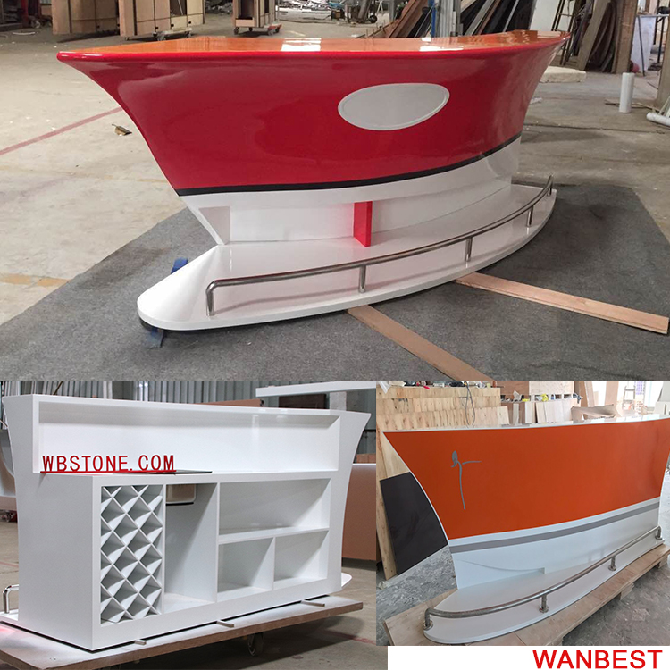 Boat shape bar counter 