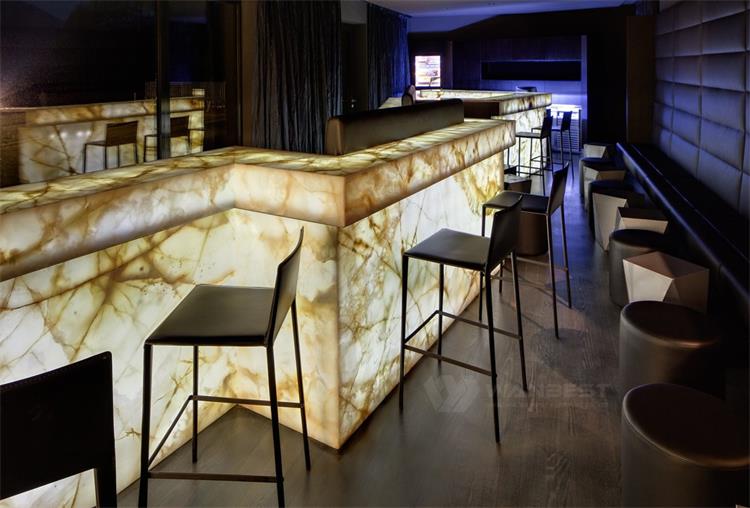 Commercial Luxury Cookie Light-Transmitting Plate Bar Counter Design