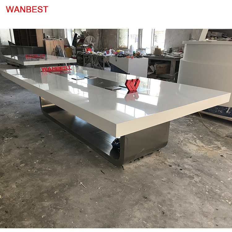 Solid surface top conference table 