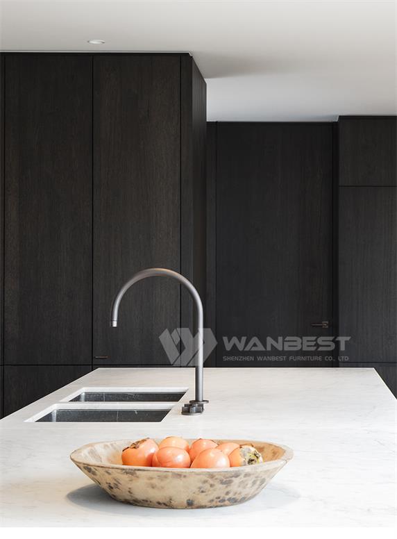 Artificial Stone Granite Kitchen Counter Top Wooden Cabinets