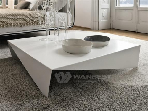 Solid Surface Square Design Beauty Coffee Table For Sale