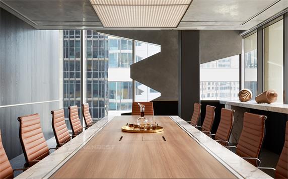 Artifical Marble Stone Solid Wood Company Conference Table