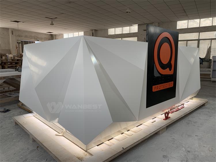 The side of LED light reception desk 