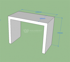 Artificial Stone Simple Generous Design White Company Office Desk Furniture