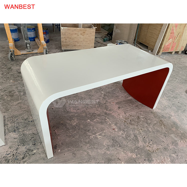 Solid surface simple design office desk 