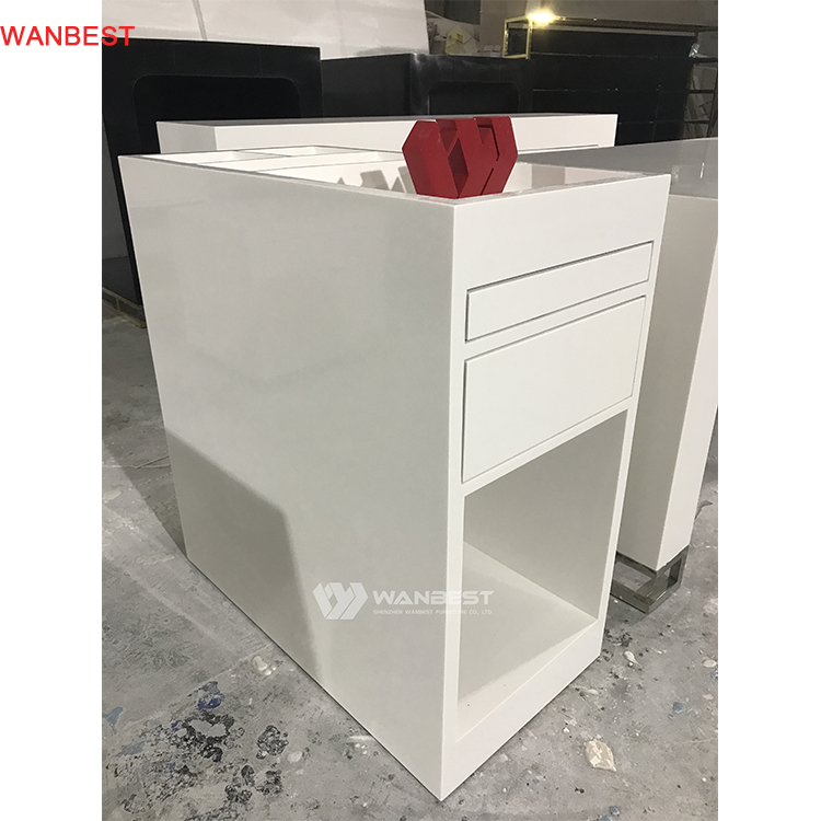 White acrylic health material cabinet