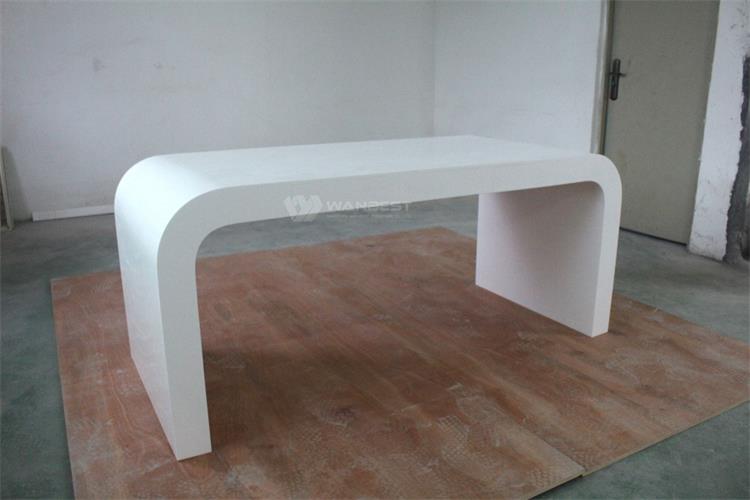 The behind of solid surface office desk 