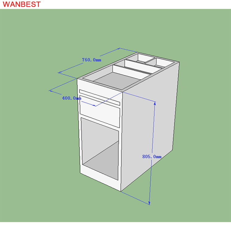 The 3D drawing of small counter 