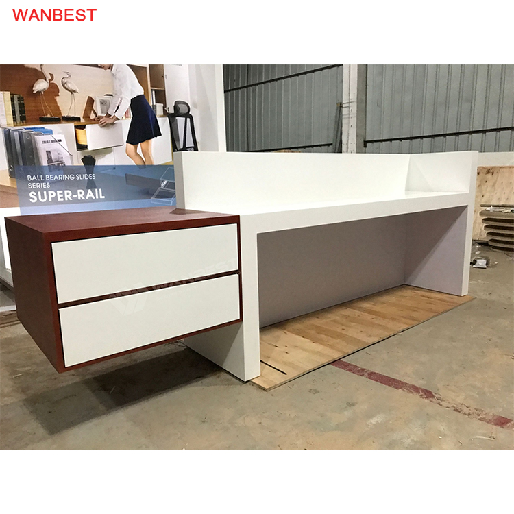 The behind of reception desk 
