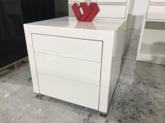 Square Acrylic White Beauty Salon Commercial Display Counter