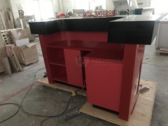 Black & Red LED light Acrylic stone Commercial Bar Counter For Sale