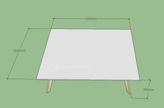Acrylic Solid Surface Stainless Steel Coffee Table -Malaysia