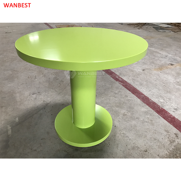 Green acrylic solid surface high quality modern dining table for sale