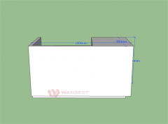 I Shape Acrylic Solid Surface Matte Modern Deaign Reception Desk