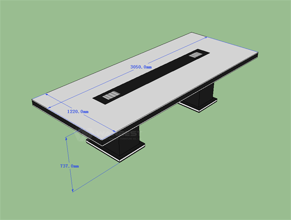 Hot Selling White & Black Acrylic Solid Surface Meeting Room Table Furniture