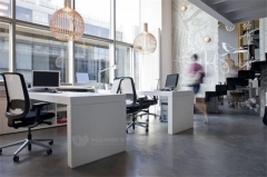 Artificial Stone Simple Generous Design White Company Office Desk Furniture