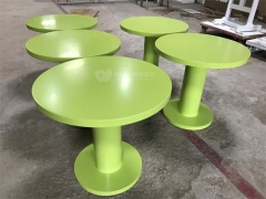 Green acrylic solid surface high quality modern dining table