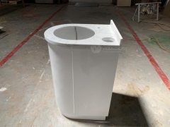 WANBEST customized quartz stone small size white wash basin