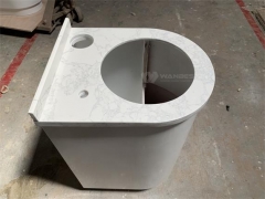 WANBEST customized quartz stone small size white wash basin