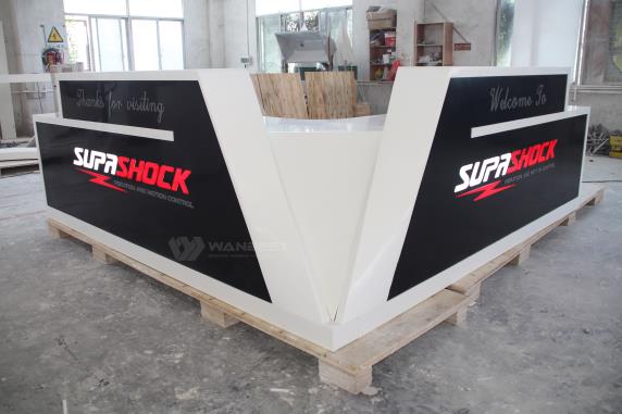 Australia customized large unique design solid surface reception desk