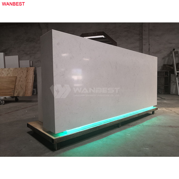 Alibaba top sale good fame WANBEST artificial stone furniture reception desk