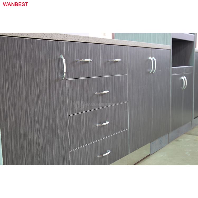 The cabinets of kitchen counter 