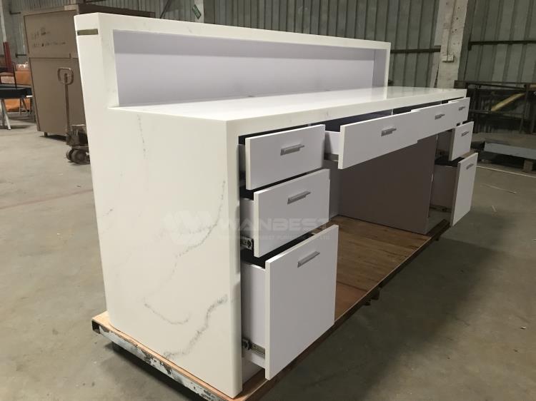 reception desk with drawers 