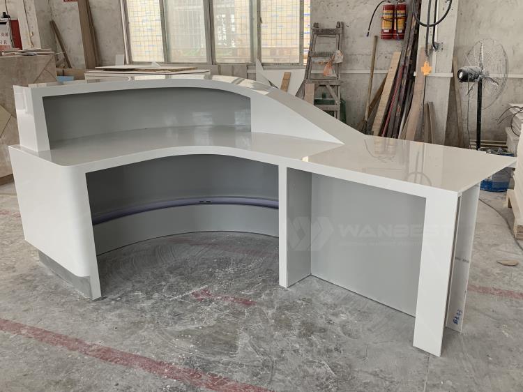 Pure acrylic solid surface luxury design front counter 