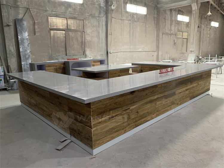 Commercial  Solid Wood Design Customized Large Bar Counter For Hot Sale 