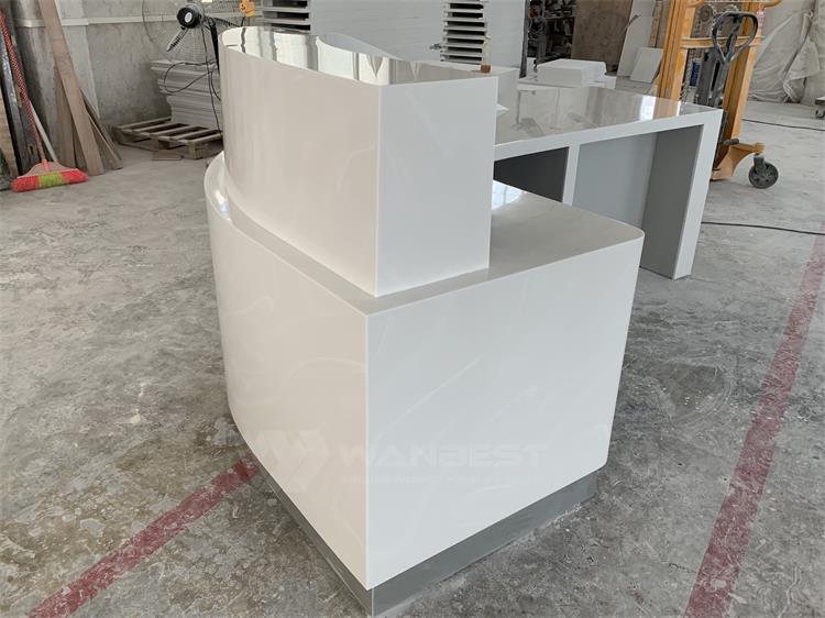 white reception desk design 