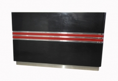 Black marble with red reception front business desk