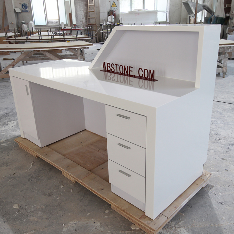 custom logo reception desk