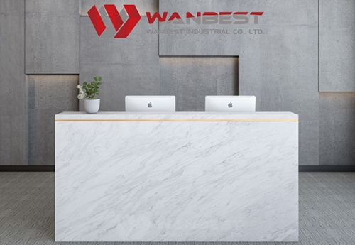 Modern design high quality nature marble reception desk furniture