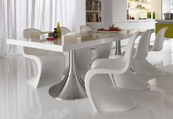 Rectangular Artificial Stone Marble, Marble Dining Table Set For 8