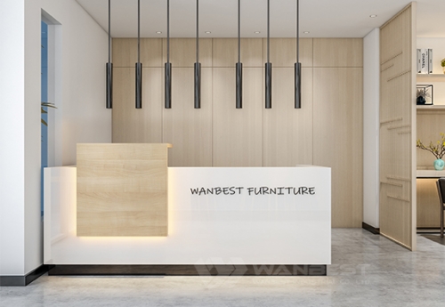 Nature Marble Reception Desk Furniture, Contemporary Reception Desk Design