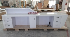 Large Solid Surface  Commercial Company Front Counter Furniture