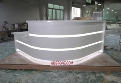 industrial beauty salon lobby l shaped reception desk