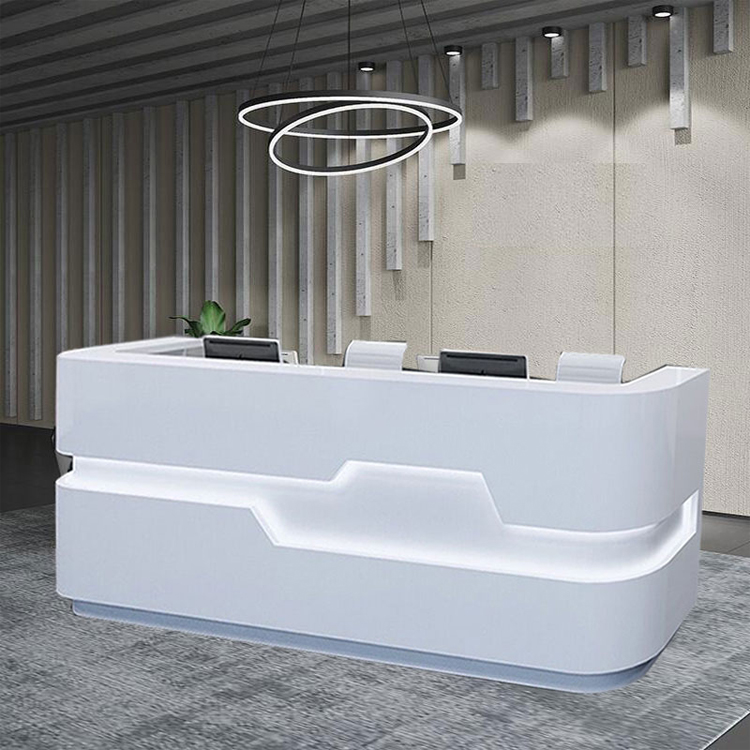 led light reception desk