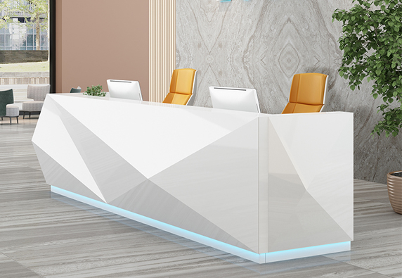 Beauty 2 person transaction counter bespoke reception desk