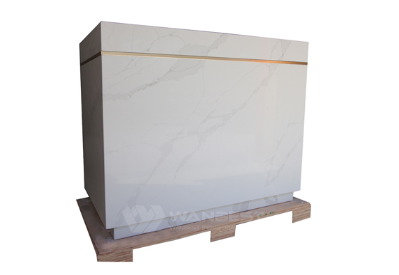 Small white modern office reception table desk for sale