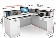 Custom made simple compact gym reception desk online
