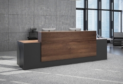 Simple small timber reception area desk unit as ikea sale