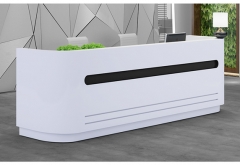 white Custom Office depot laminate diy reception desk