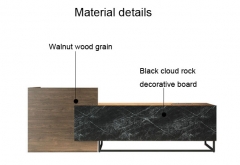 Modern Timber black marble salon accessible reception desk