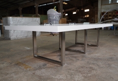 white stone simple design conference room meeting table